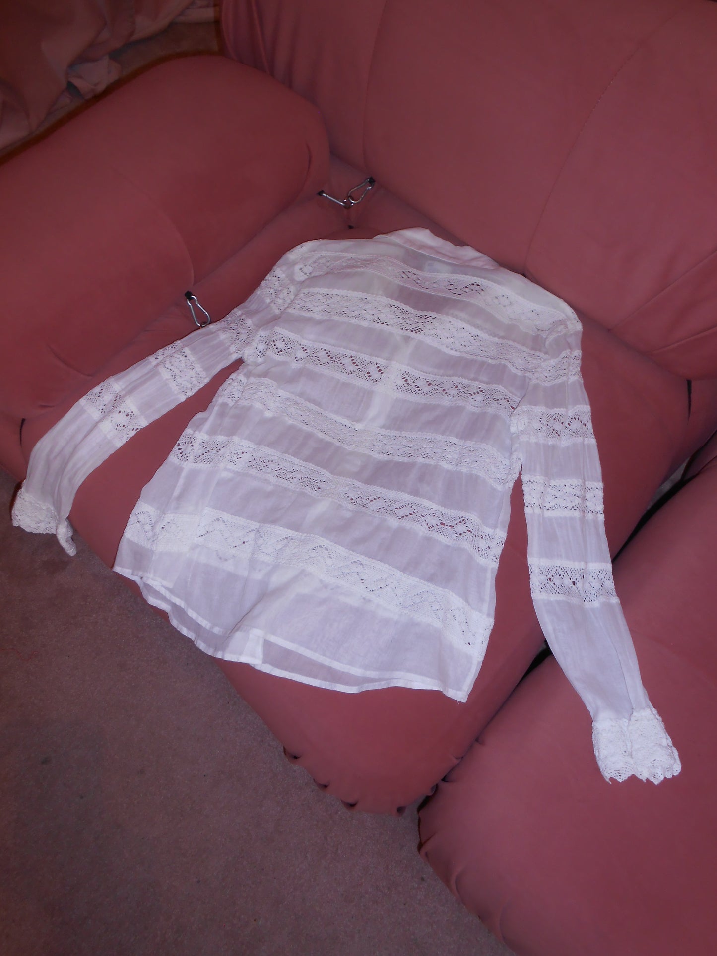 DOCLE & GABBANA EARLY 2000S COTTON & CROCHET BLOUSE
