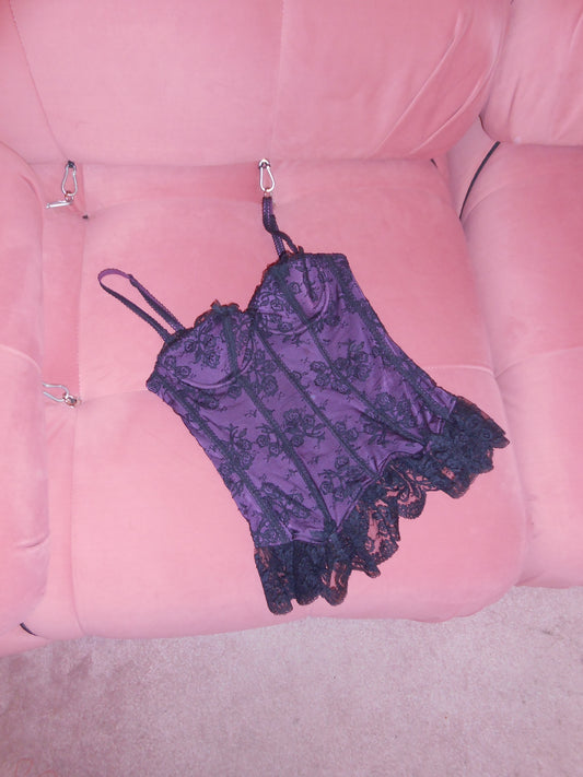 CHANTAL THOMASS 1990S LACE BUSTIER TOP