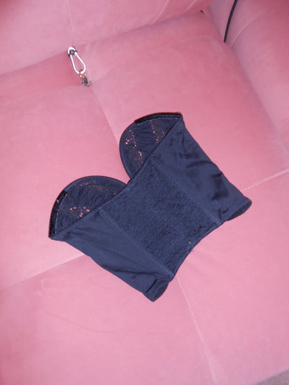 LA PERLA 1990S LACE & SATIN BUSTIER TOP