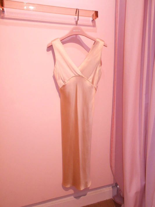 BALENCIAGA BY NICOLAS GHESQUIERE	SS 2004	SATIN BIAS CUT SLIP DRESS