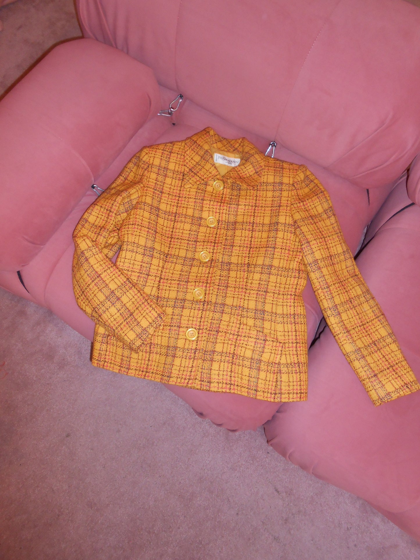 YVES SAINT LAURENT VARIATION 1990S TWEED JACKET