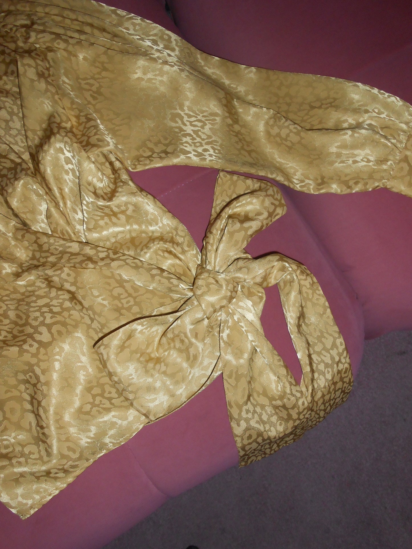 YVES SAINT LAURENT VARIATION FW 1990 SATIN WRAP TOP