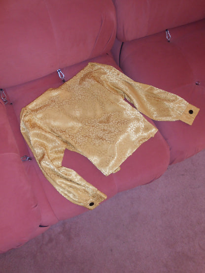 YVES SAINT LAURENT VARIATION FW 1990 SATIN WRAP TOP