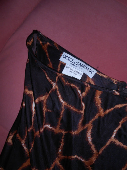 DOLCE & GABBANA 1990S GIRAFFE PRINT SKIRT