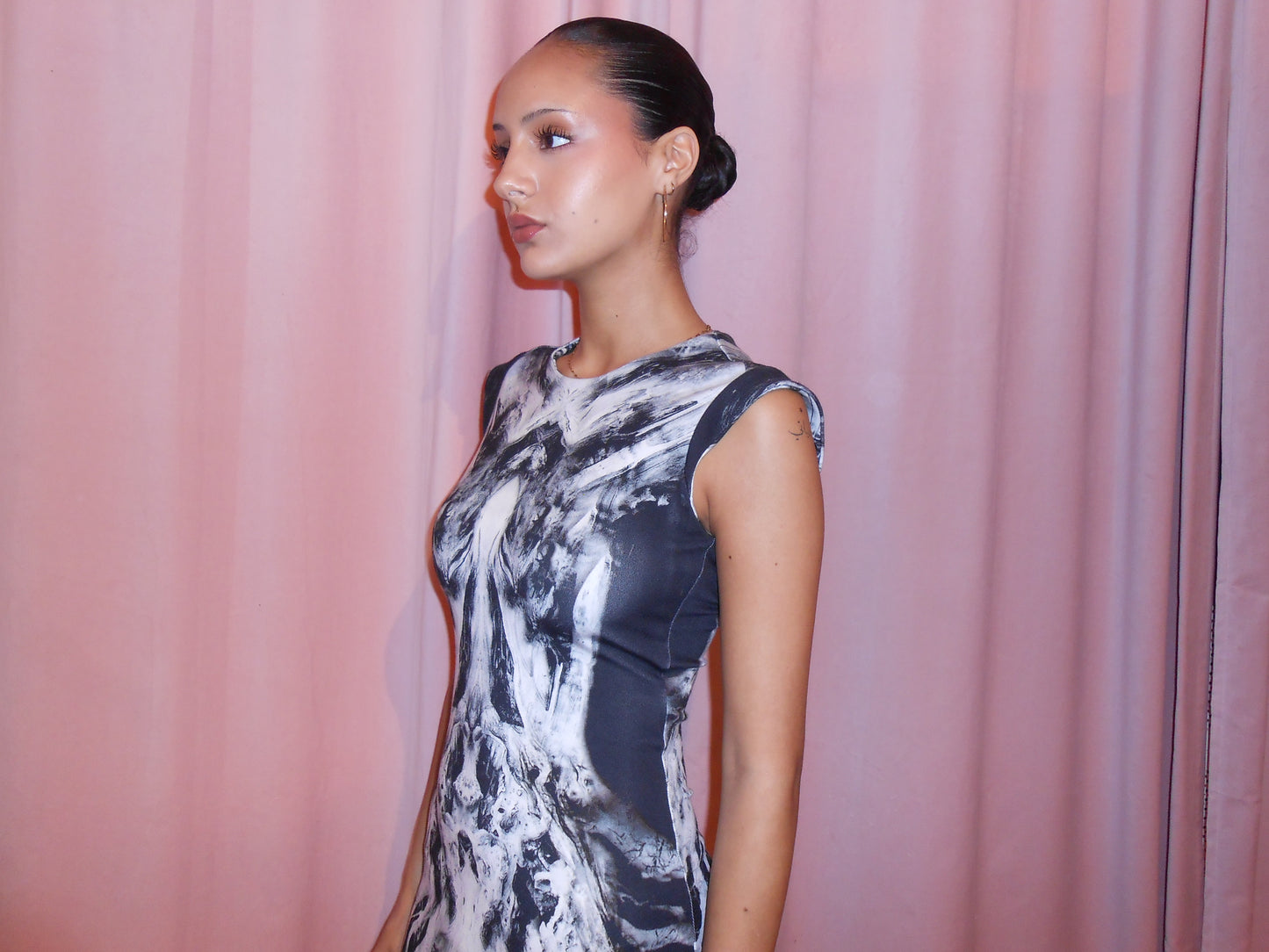 ALEXANDER MCQUEEN SS 2010 PHOTOGRAPH PRINT DRESS