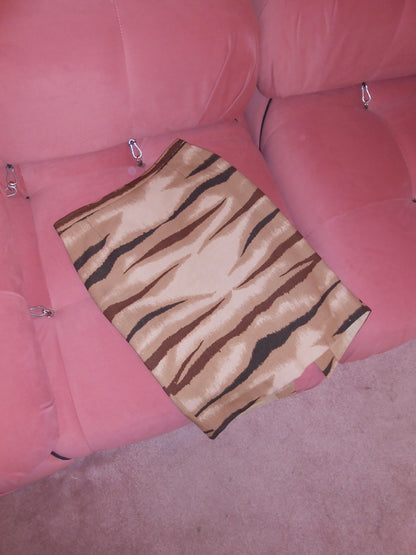 VALENTINO EARLY 2000S TIGER WOOL SKIRT