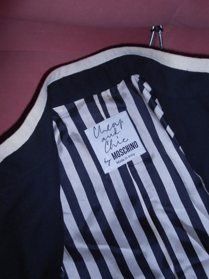 MOSCHINO CHEAP & CHIC	1990S MILITARY STYLE BOLERO JACKET