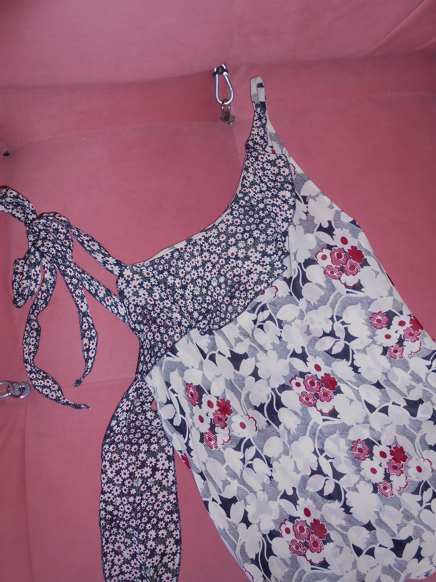 LOLITA LEMPICKA 1990S PRINTED CAMI WITH RUFFLE