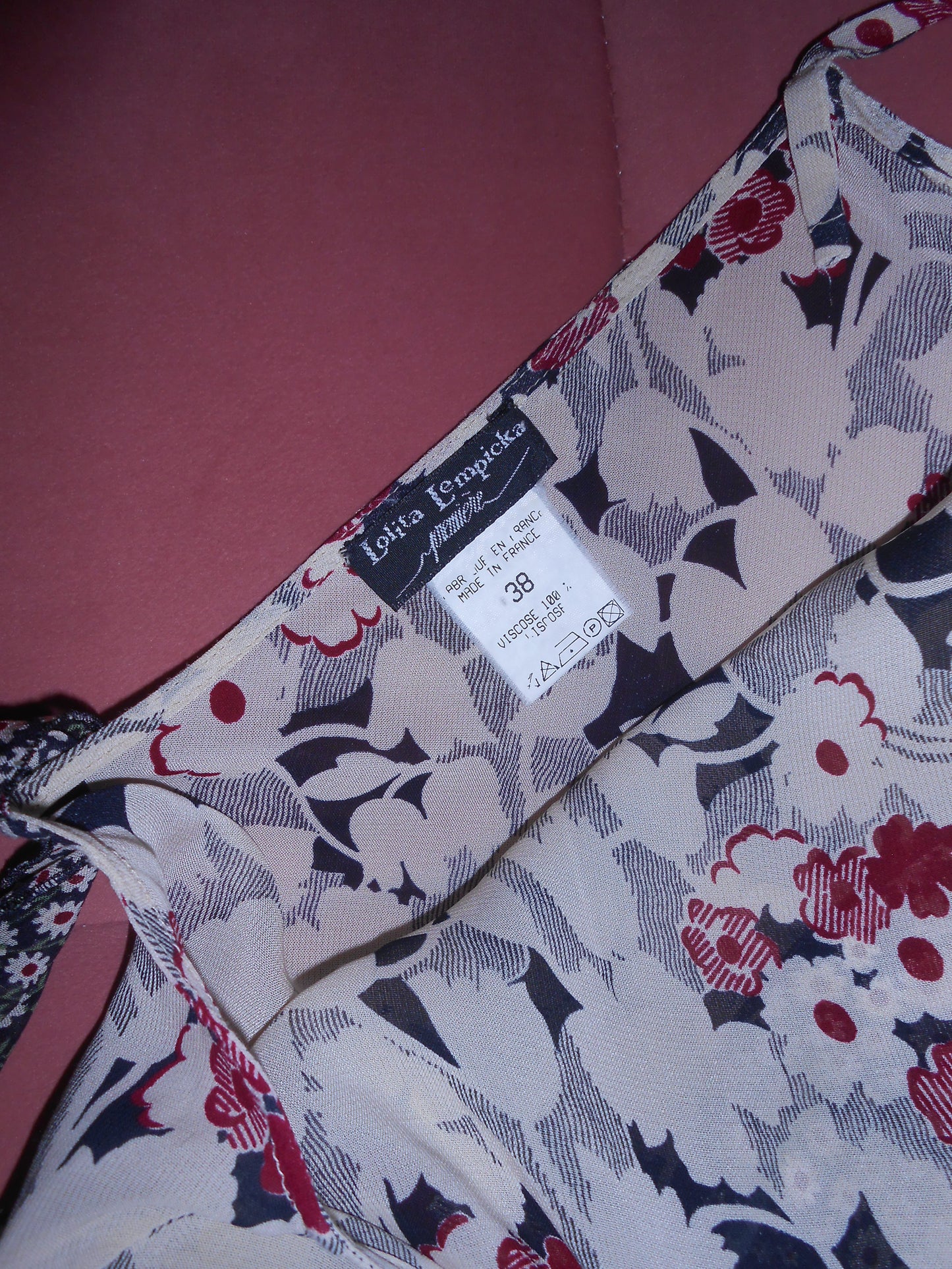 LOLITA LEMPICKA 1990S PRINTED CAMI WITH RUFFLE