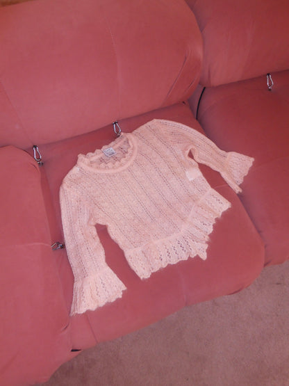 MOSCHINO CHEAP & CHIC	1990S MOHAIR RUFFLE SWEATER