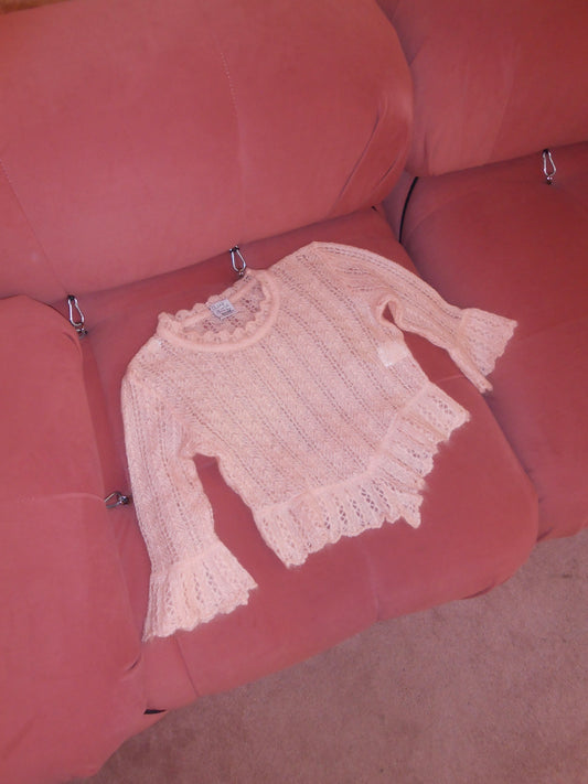 MOSCHINO CHEAP & CHIC	1990S MOHAIR RUFFLE SWEATER