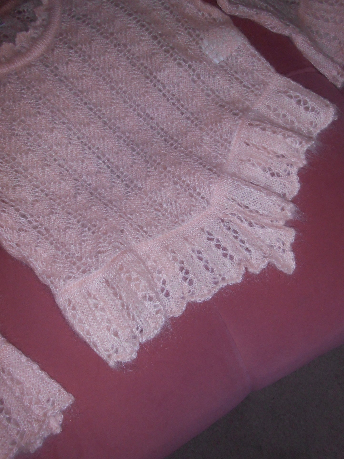 MOSCHINO CHEAP & CHIC	1990S MOHAIR RUFFLE SWEATER
