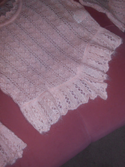 MOSCHINO CHEAP & CHIC	1990S MOHAIR RUFFLE SWEATER