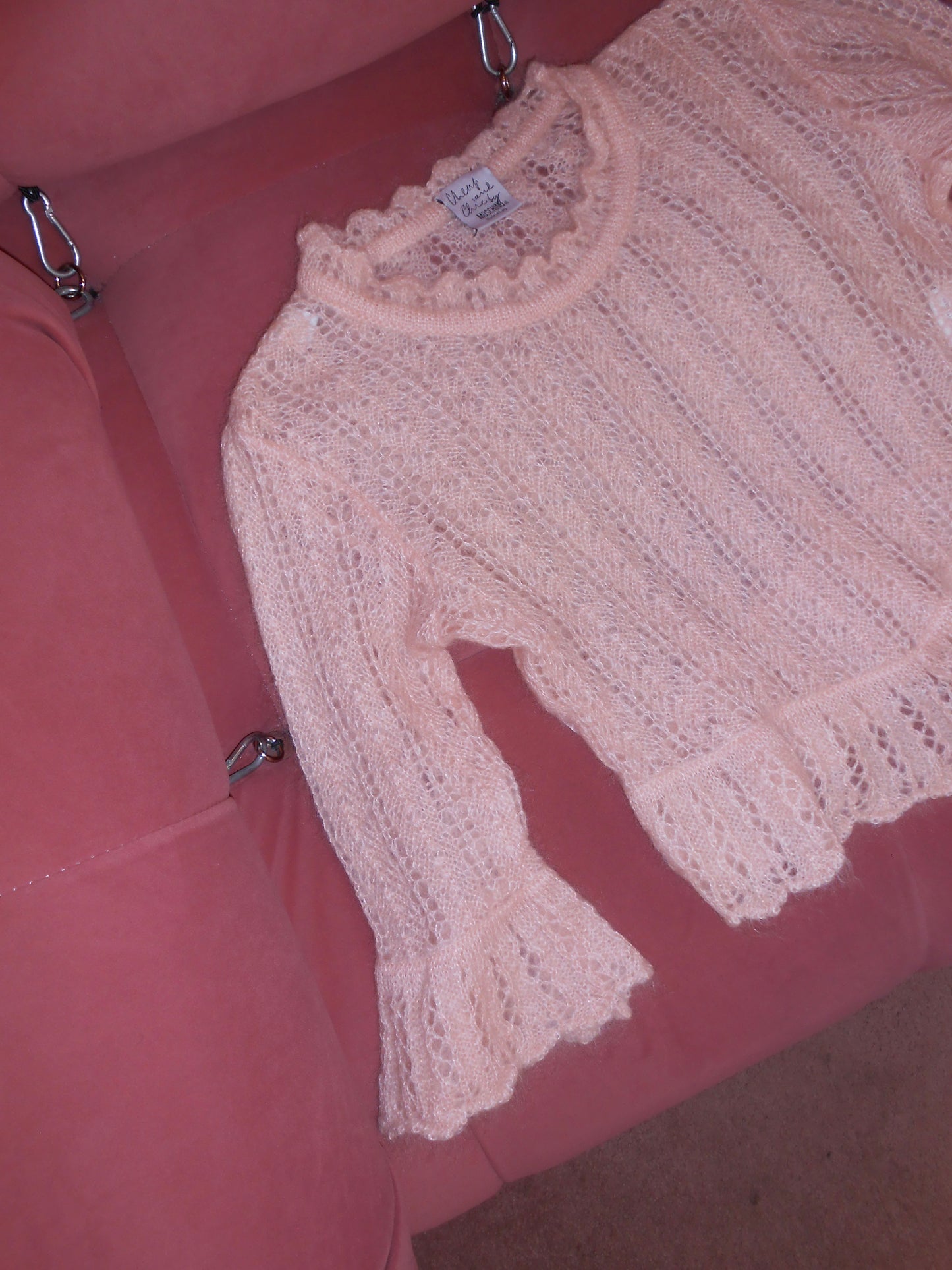 MOSCHINO CHEAP & CHIC	1990S MOHAIR RUFFLE SWEATER