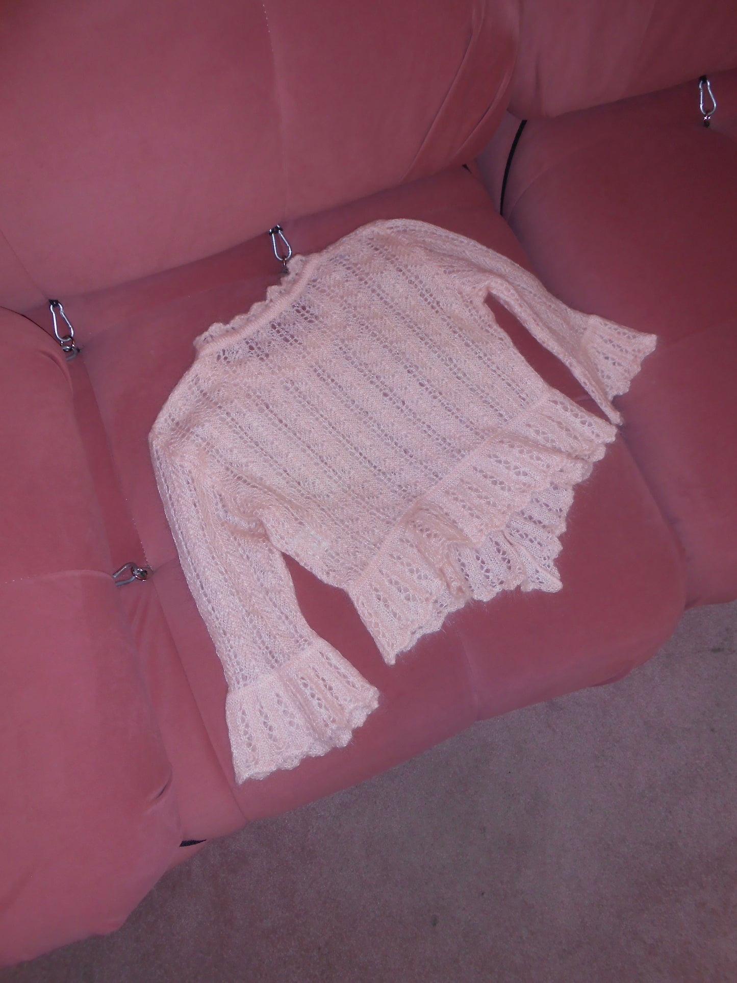MOSCHINO CHEAP & CHIC	1990S MOHAIR RUFFLE SWEATER