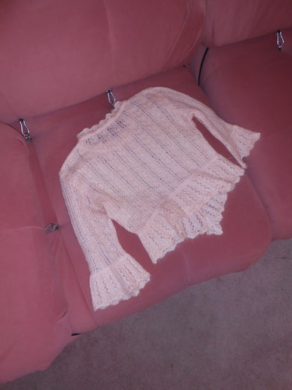 MOSCHINO CHEAP & CHIC	1990S MOHAIR RUFFLE SWEATER