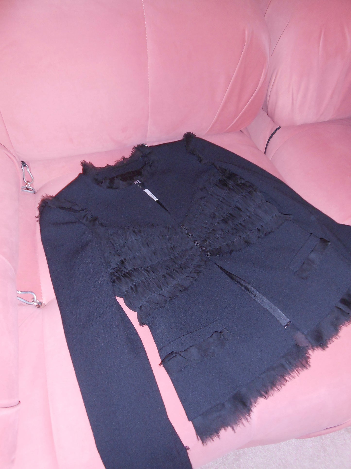 CHANEL BY KARL LAGERFELD SS 2004 JACKET WITH SILK RUCHING