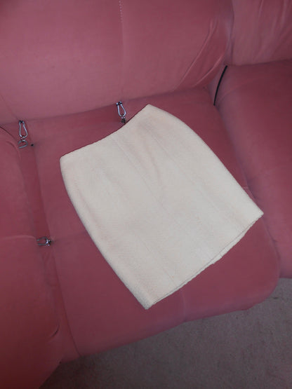 CHANEL BY KARL LAGERFELD CRUISE 1995 TWEED SKIRT SUIT WITH MIRROR BUTTONS