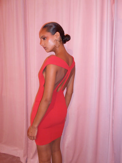 ALAIA SS 1989 OPEN BACK MINI DRESS