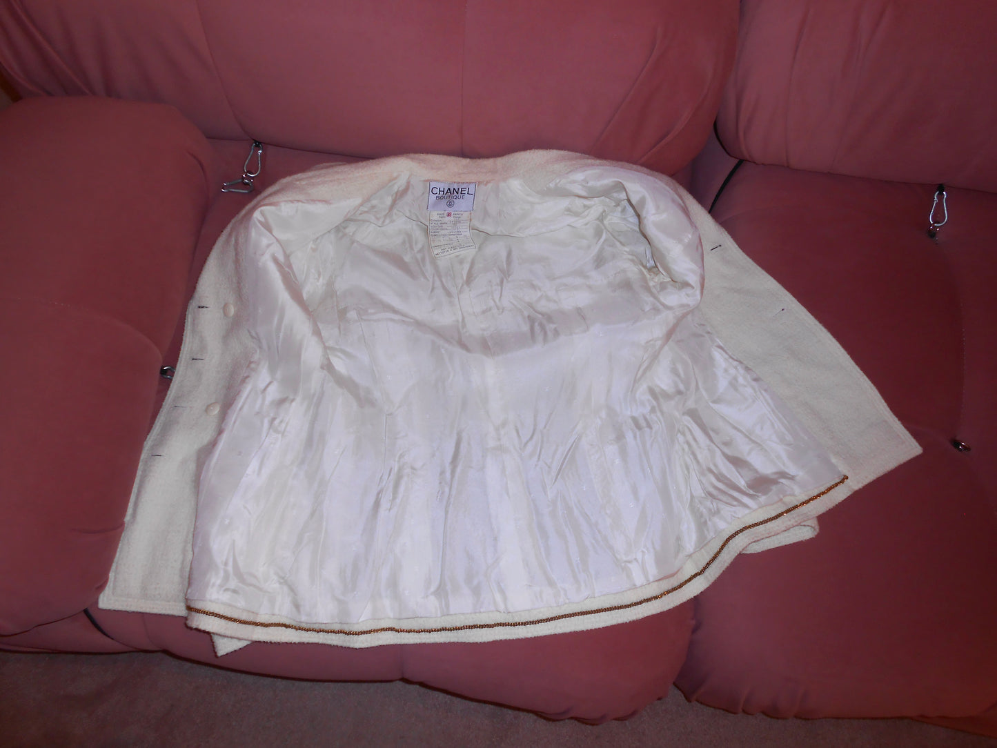 CHANEL BY KARL LAGERFELD SS 1994 TWEED DOUBLE BREASTED SKIRT SUIT