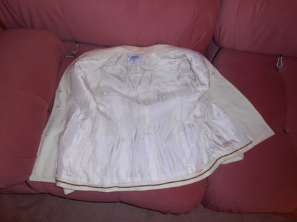 CHANEL BY KARL LAGERFELD SS 1994 TWEED DOUBLE BREASTED SKIRT SUIT