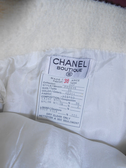 CHANEL BY KARL LAGERFELD SS 1994 TWEED DOUBLE BREASTED SKIRT SUIT