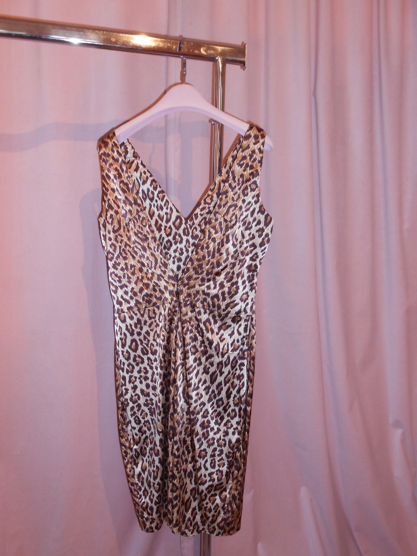 DOLCE & GABBANA EARLY 2000S SATIN LEOPARD DRESS