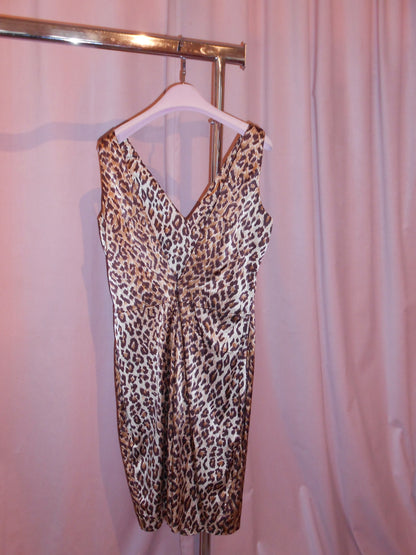 DOLCE & GABBANA EARLY 2000S SATIN LEOPARD DRESS
