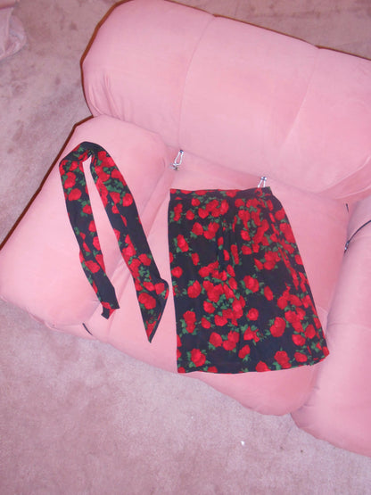YVES SAINT LAURENT FW 1994 ROSE SKIRT & SCARF