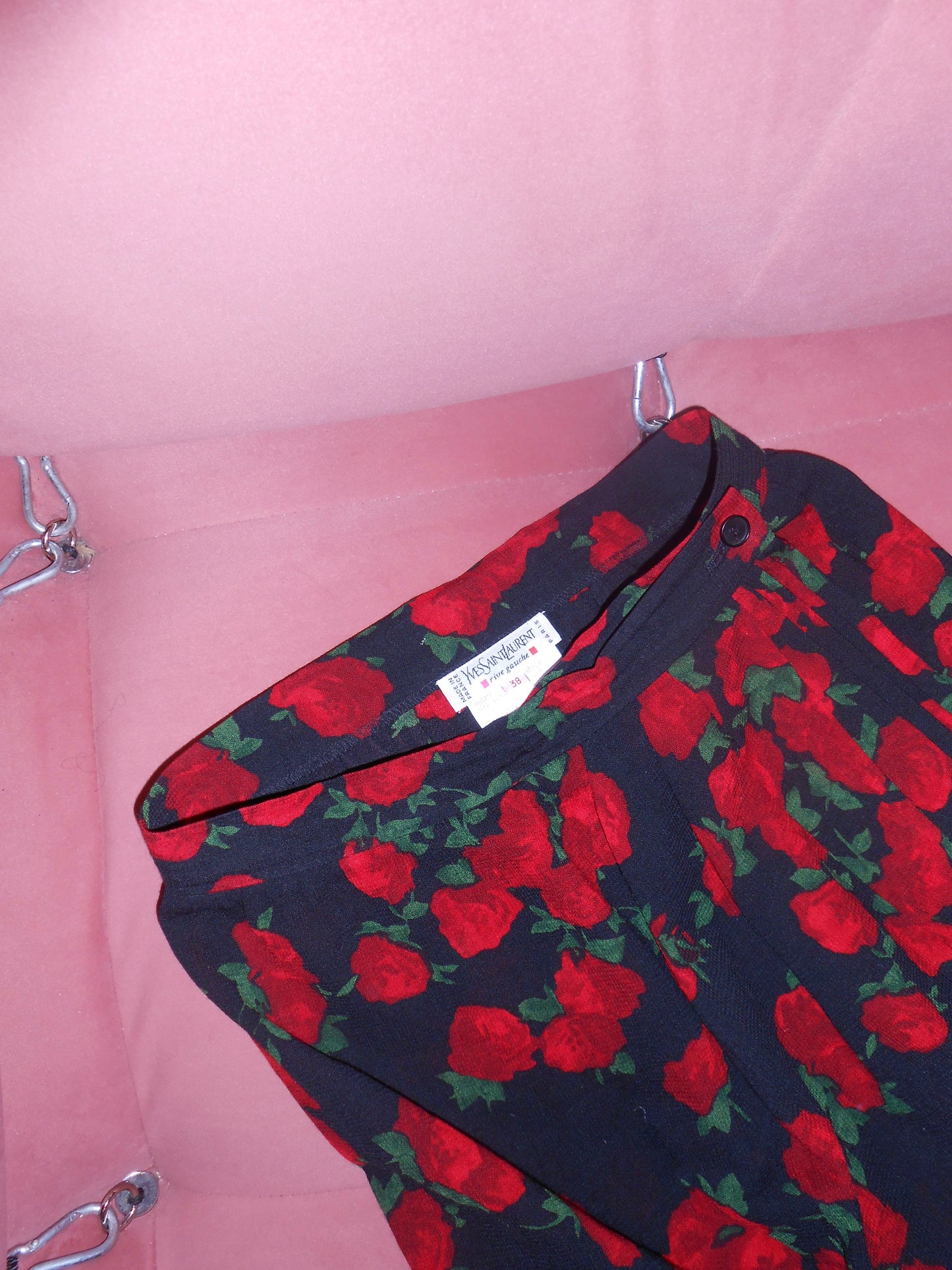 YVES SAINT LAURENT FW 1994 ROSE SKIRT & SCARF