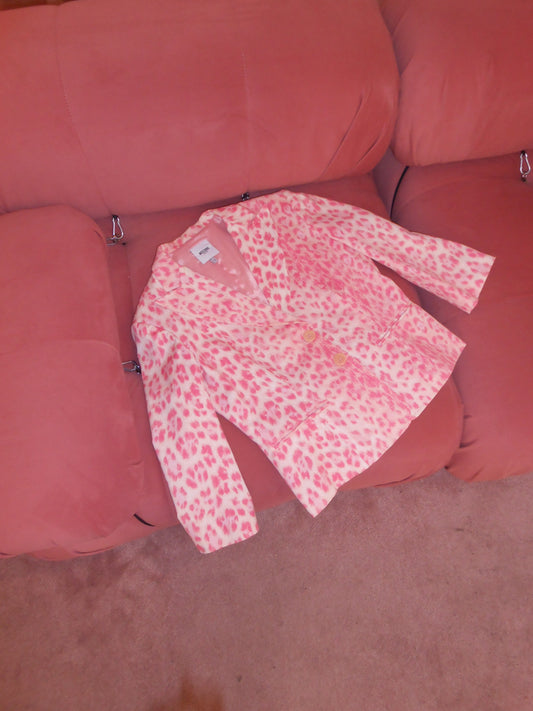 MOSCHINO CHEAP & CHIC	EARLY 2000S PINK LEOPARD JACKET