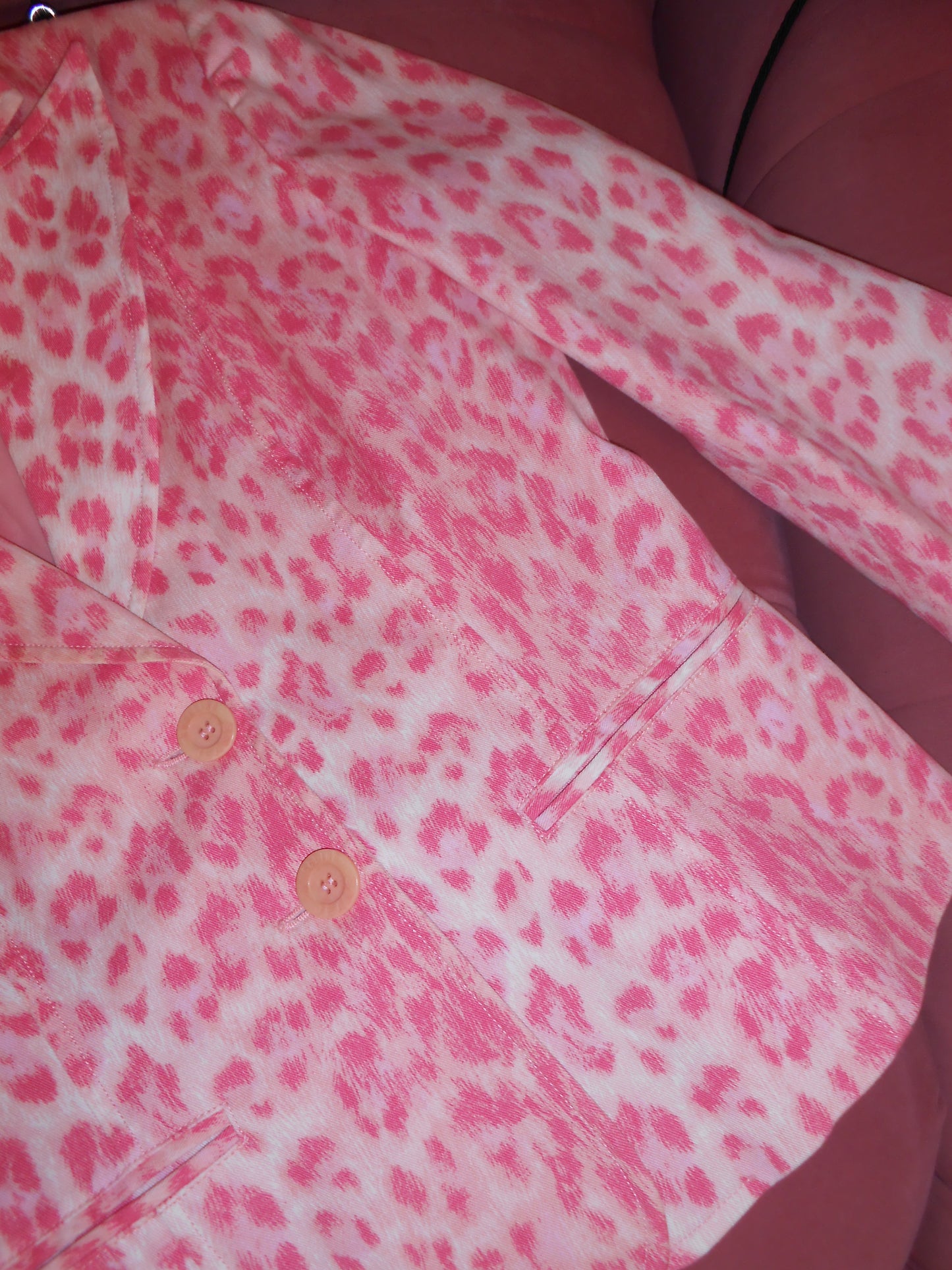 MOSCHINO CHEAP & CHIC	EARLY 2000S PINK LEOPARD JACKET