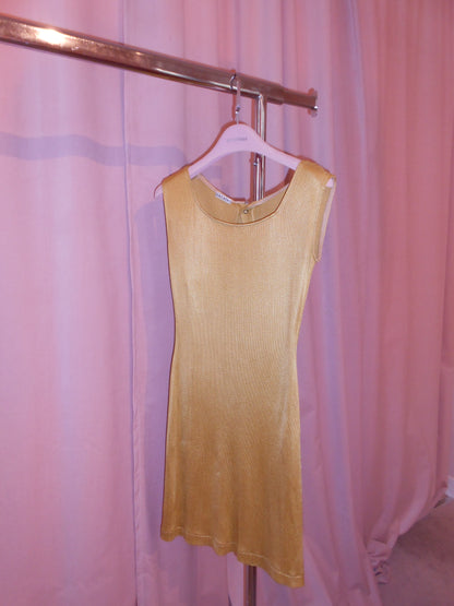 ALAIA SS 1986 GOLD KNIT DRESS