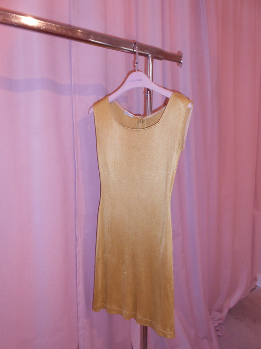 ALAIA SS 1986 GOLD KNIT DRESS