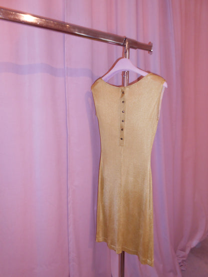ALAIA SS 1986 GOLD KNIT DRESS