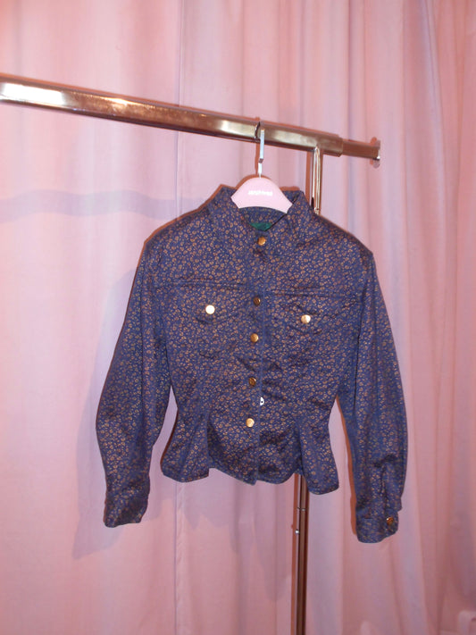 GAULTIER JUNIOR SS 1988	PRINTED DENIM HOURGLASS JACKET