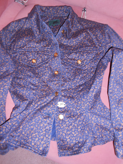 GAULTIER JUNIOR SS 1988	PRINTED DENIM HOURGLASS JACKET