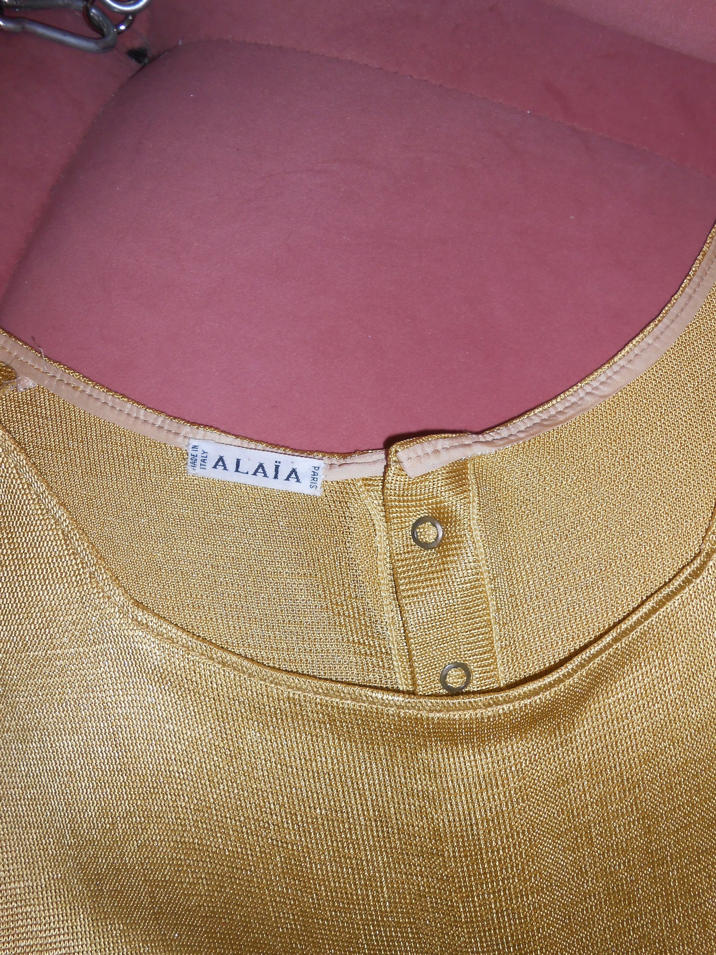 ALAIA SS 1986 GOLD KNIT DRESS