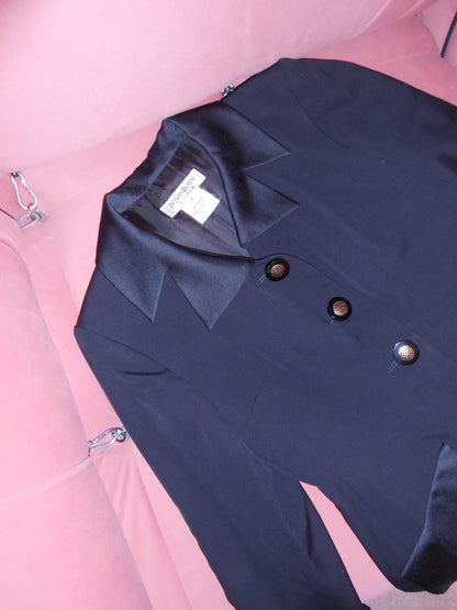 YVES SAINT LAURENT 1990S WOOL JACKET WITH GOLD BUTTONS