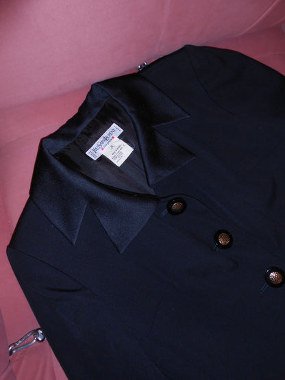 YVES SAINT LAURENT 1990S WOOL JACKET WITH GOLD BUTTONS
