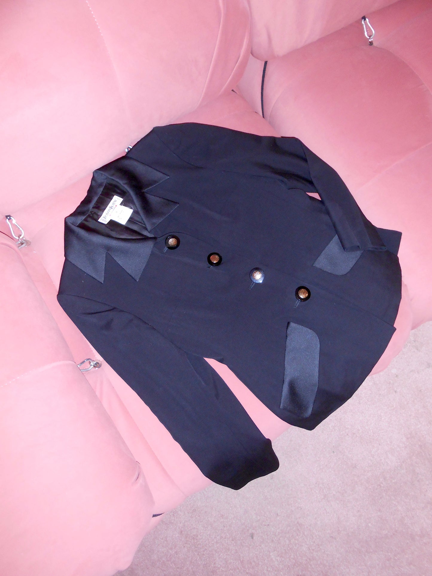 YVES SAINT LAURENT 1990S WOOL JACKET WITH GOLD BUTTONS