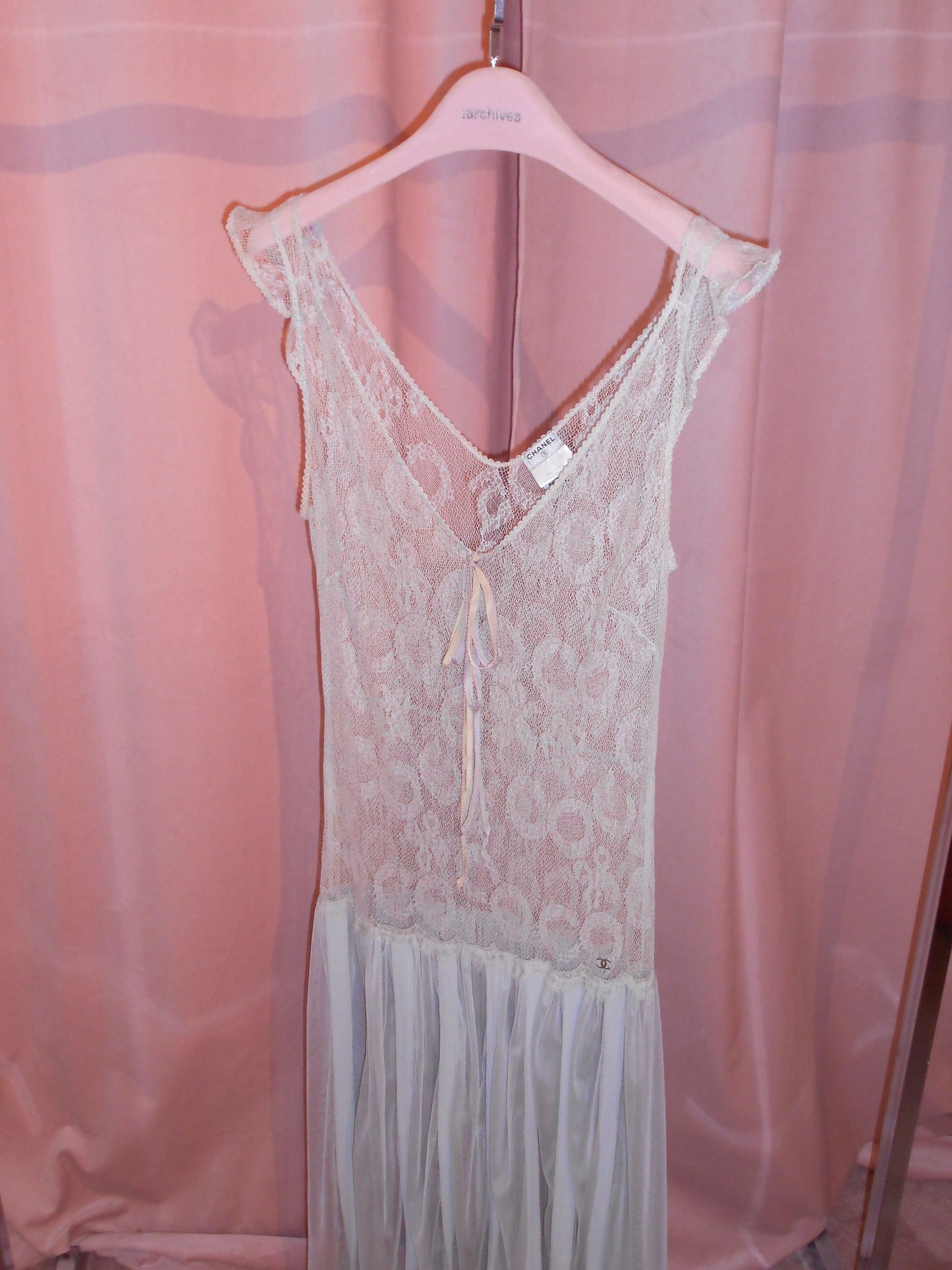 CHANEL BY KARL LAGERFELD SS 2005 LACE SHEER DRESS