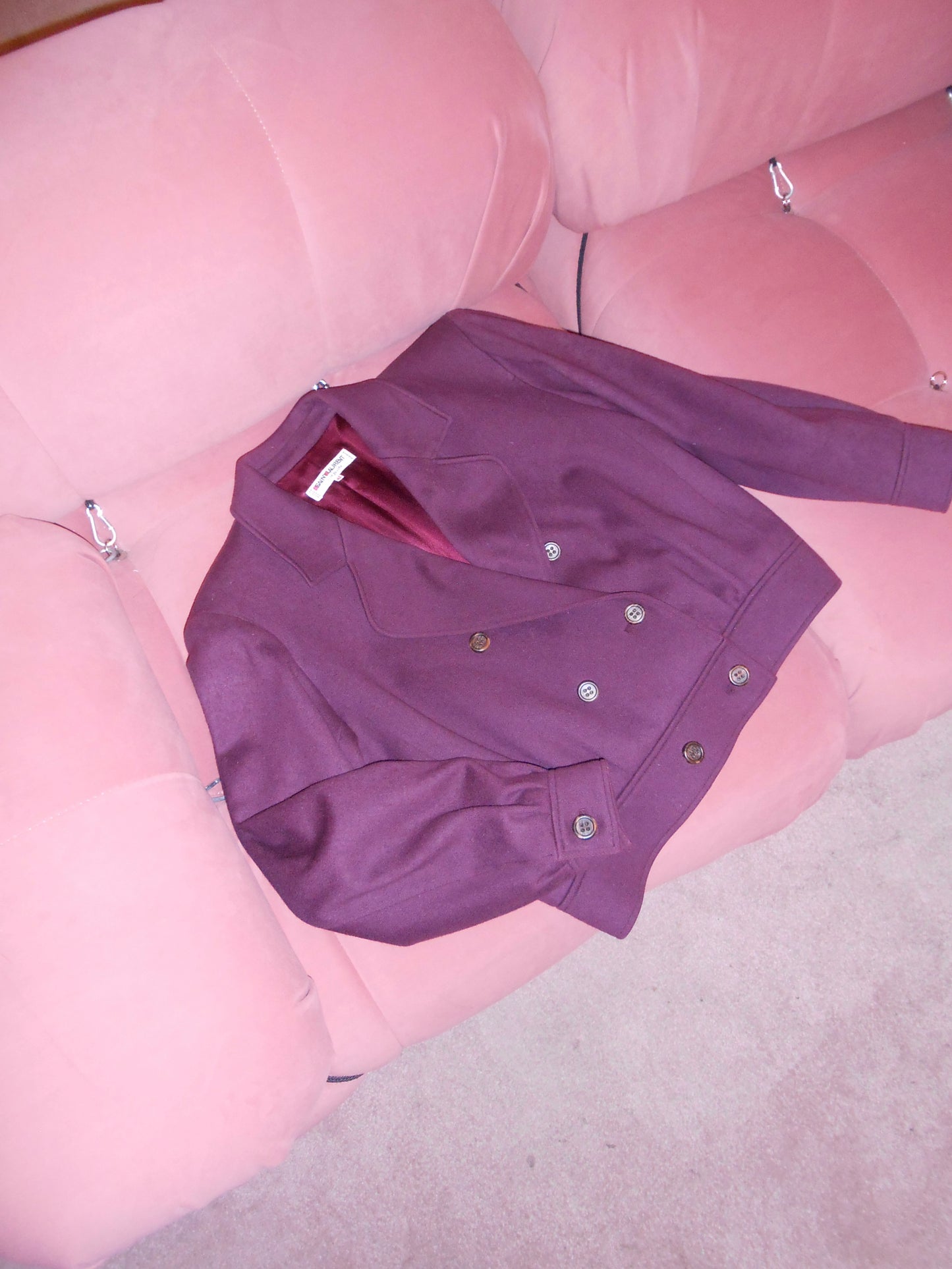 YVES SAINT LAURENT 1980S WOOL CROPPED JACKET