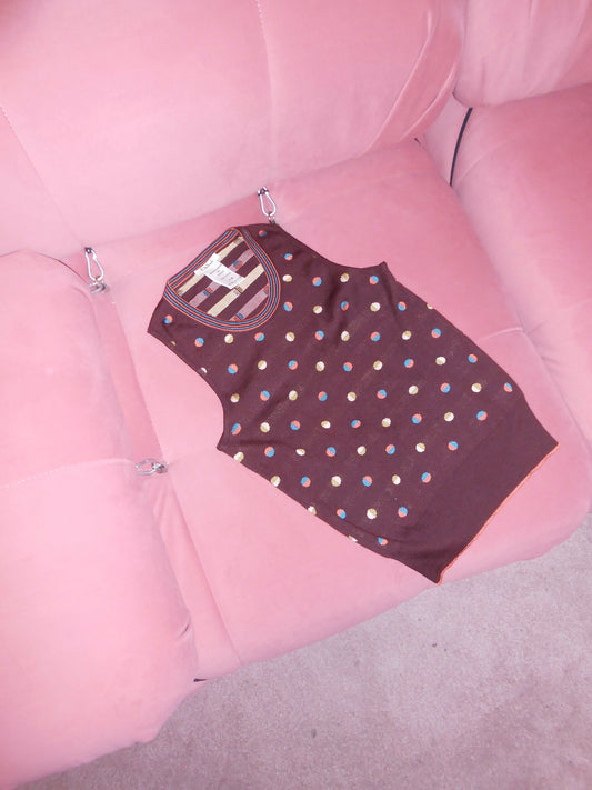 CHLOE BY PHOEBE PHILO FW 2002 POLKA DOT SWEATER VEST