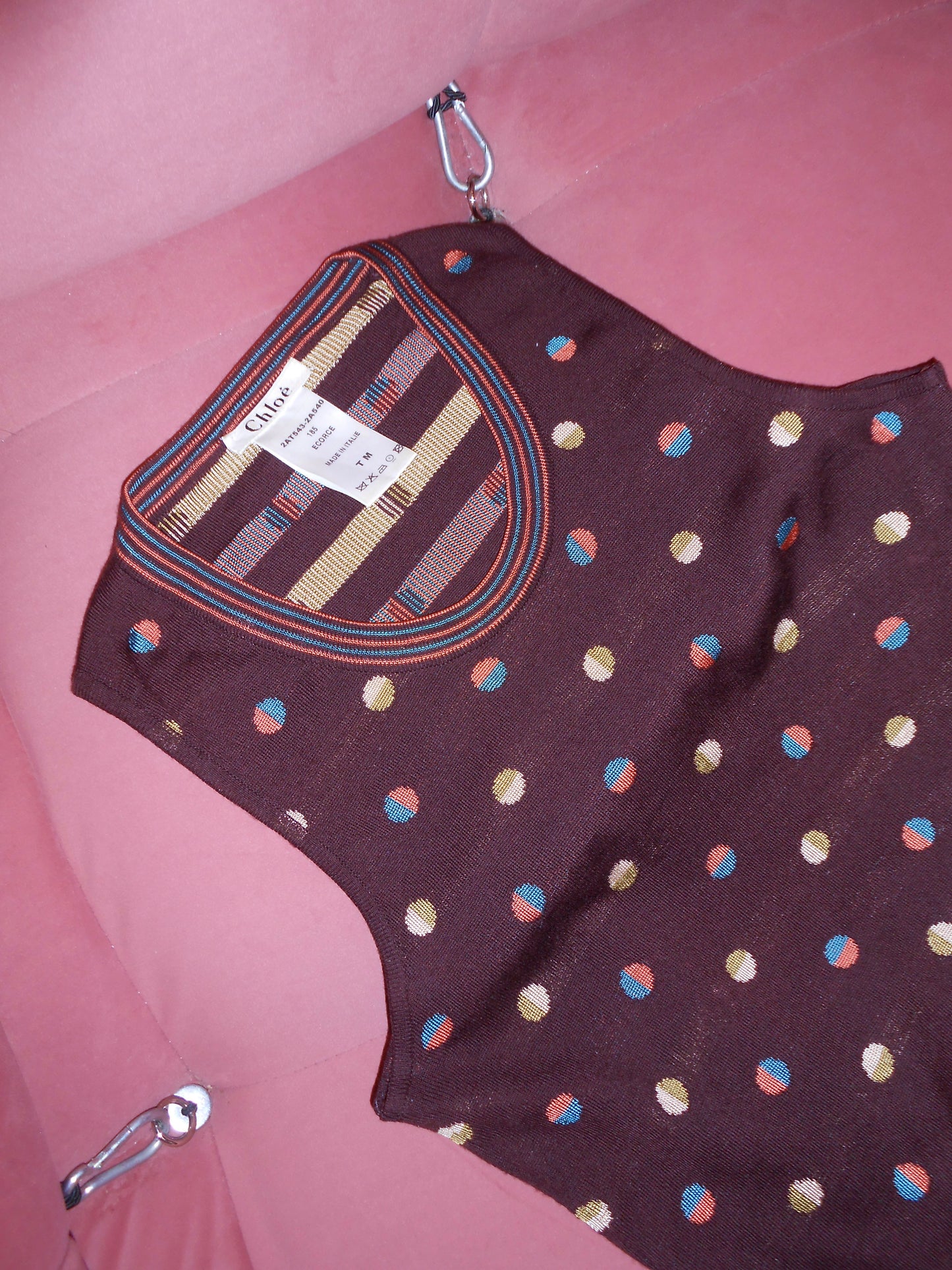 CHLOE BY PHOEBE PHILO FW 2002 POLKA DOT SWEATER VEST