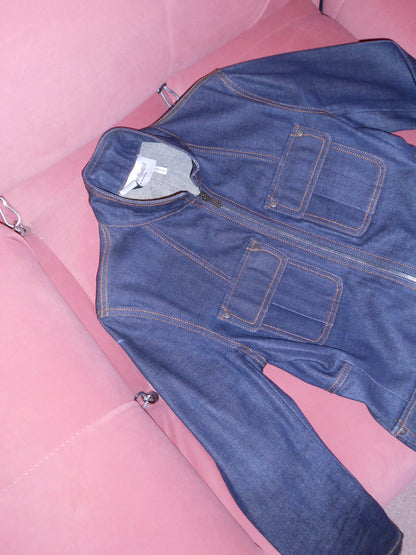YVES SAINT LAURENT BY TOM FORD EARLY 2000S DENIM STRUCTURED JACKET