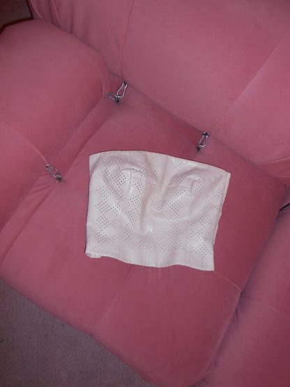 GIVENCHY VISION 1990S FAUX LEATHER BUSTIER TOP