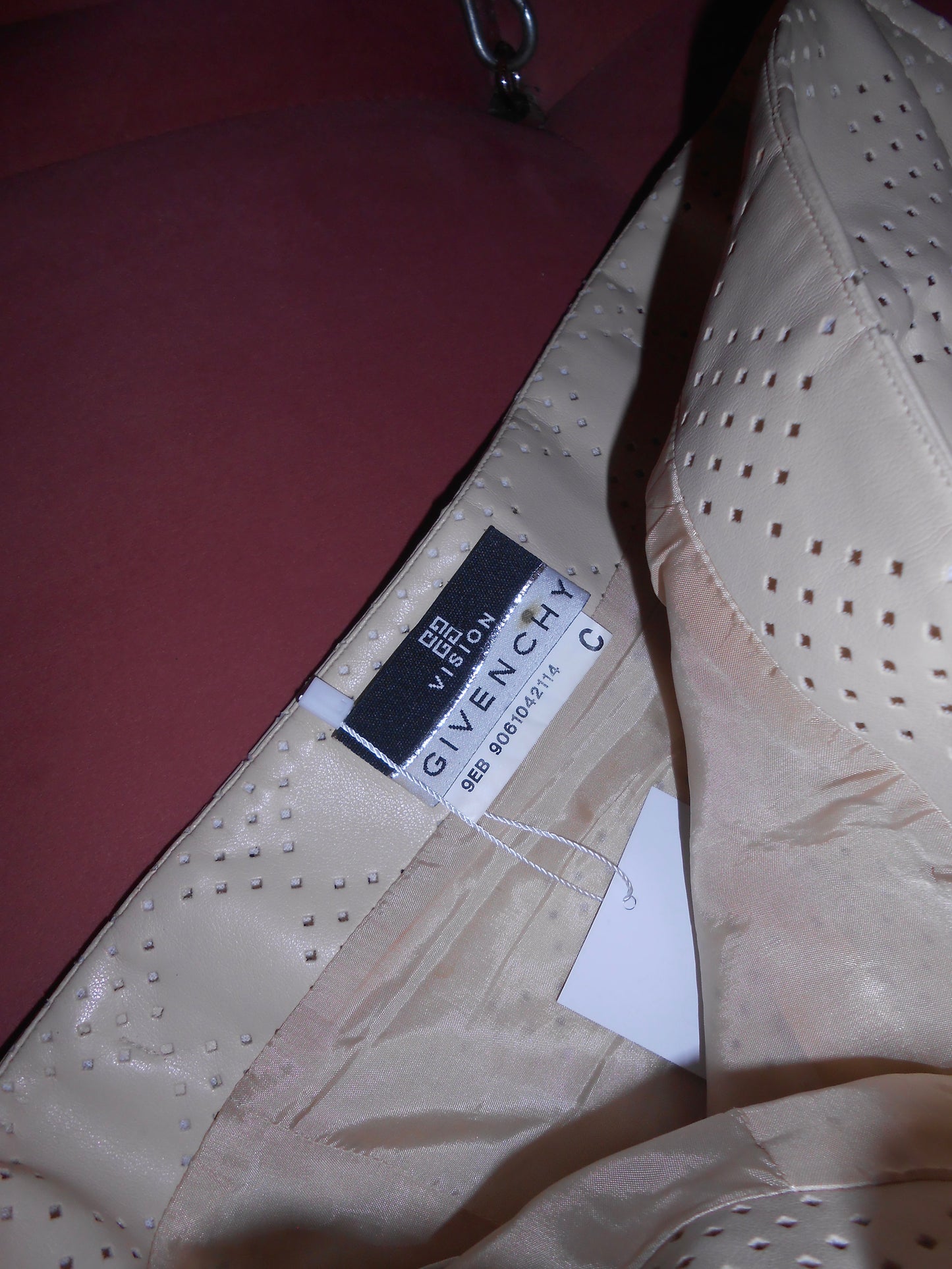 GIVENCHY VISION 1990S FAUX LEATHER BUSTIER TOP