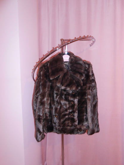 GUCCI BY TOM FORD FW 1996 RUNWAY FAUX FUR MILITARY JACKET