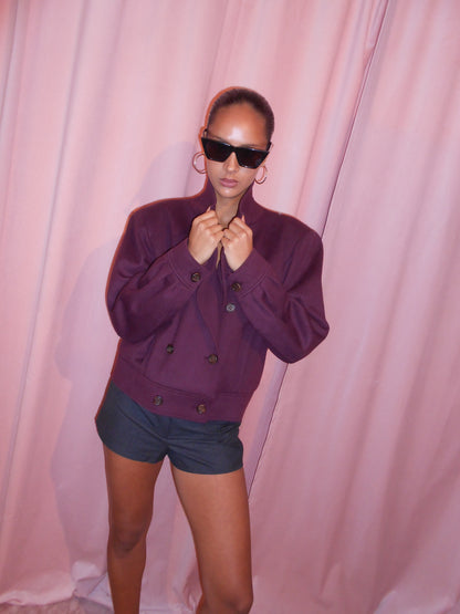 YVES SAINT LAURENT 1980S WOOL CROPPED JACKET